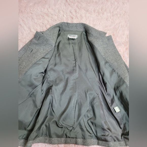 Yves Saint Laurent Rive Gauche Wool Blazer – Gray, Size 36, Made in France - Picture 10 of 12